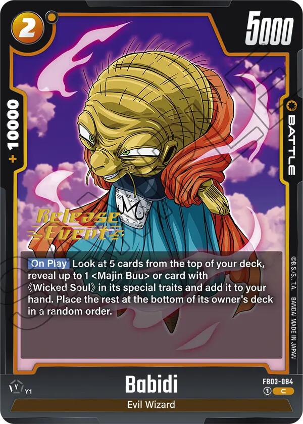 Babidi (FB03-084) [Raging Roar Release Event Cards] | Fandemonia Ltd