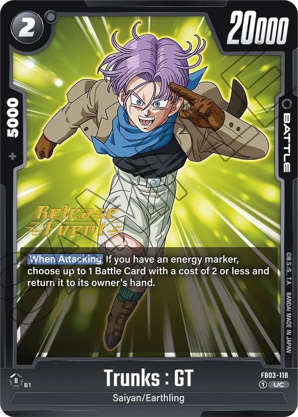 Trunks : GT (FB03-118) [Raging Roar Release Event Cards] | Fandemonia Ltd