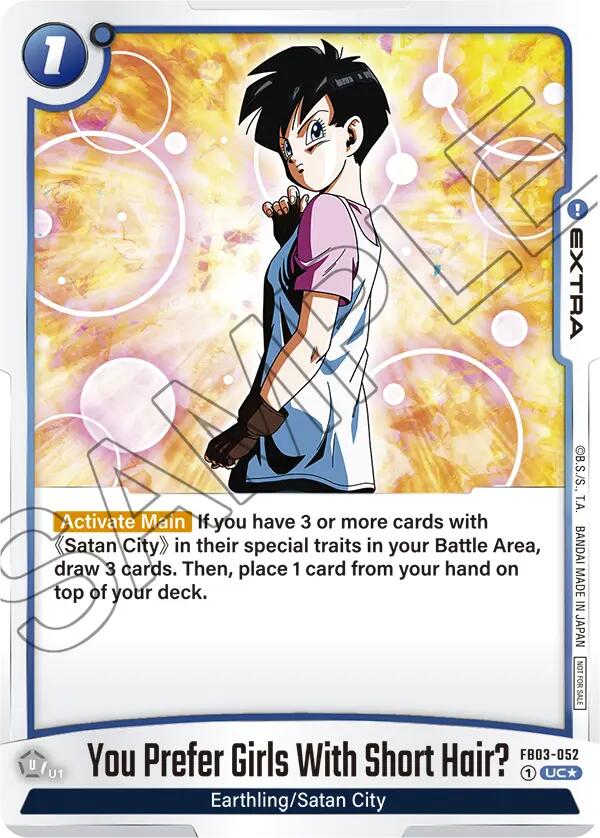 You Prefer Girls With Short Hair? (FB03-052) (Tournament Pack 03) [Fusion World Tournament Cards] | Fandemonia Ltd