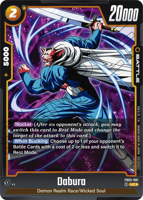 Dabura (FB03-081) (Tournament Pack 03) [Fusion World Tournament Cards] | Fandemonia Ltd