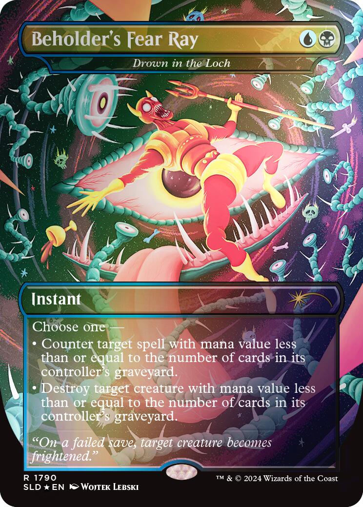 Beholder's Fear Ray - Drown in the Loch (Rainbow Foil) [Secret Lair Drop Series] | Fandemonia Ltd