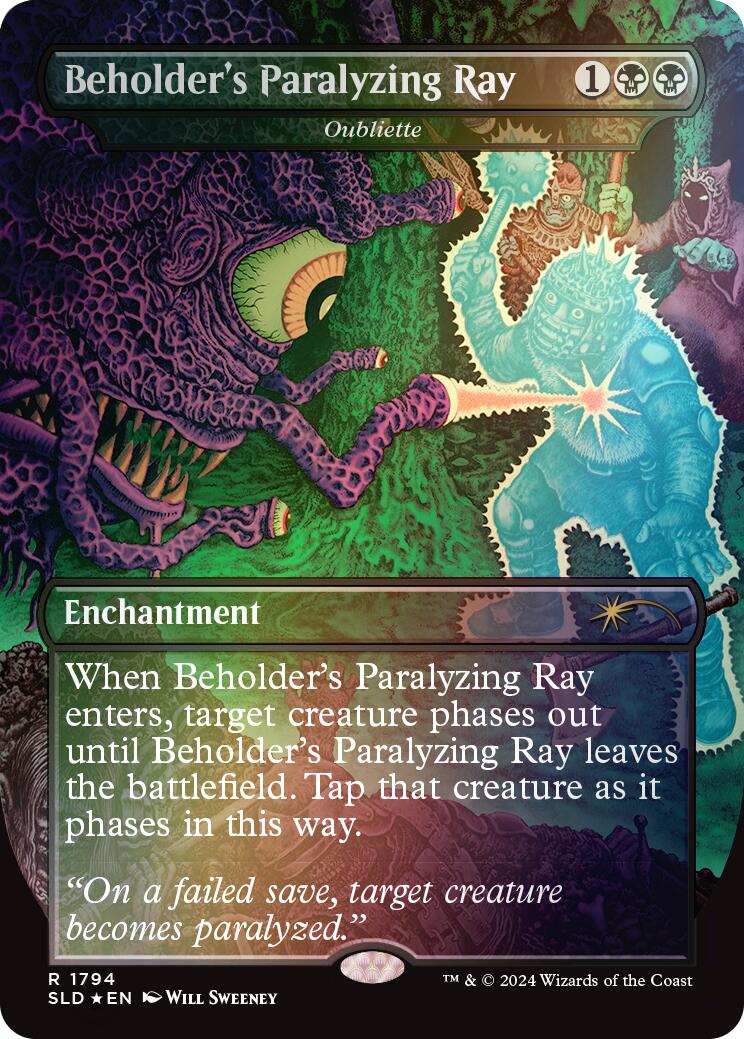 Beholder's Paralyzing Ray - Oubliette (Rainbow Foil) [Secret Lair Drop Series] | Fandemonia Ltd