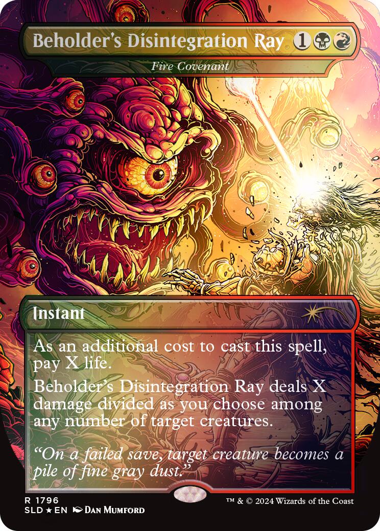 Beholder's Disintegration Ray - Fire Covenant (Rainbow Foil) [Secret Lair Drop Series] | Fandemonia Ltd