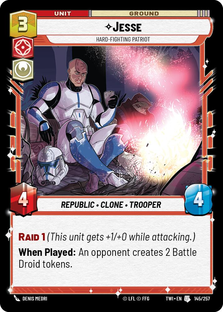 Jesse - Hard-Fighting Patriot (145/257) (145/257) [Twilight of the Republic] | Fandemonia Ltd