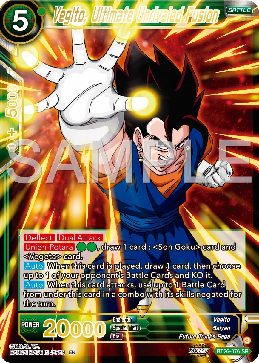 Vegito, Ultimate Unrivaled Fusion (BT26-076) [Ultimate Advent] | Fandemonia Ltd