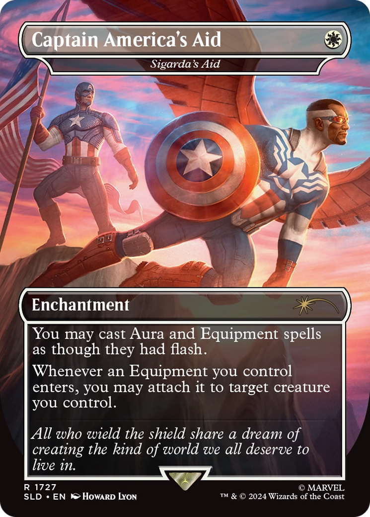 Captain America's Aid - Sigarda's Aid (Rainbow Foil) [Secret Lair Drop Series] | Fandemonia Ltd