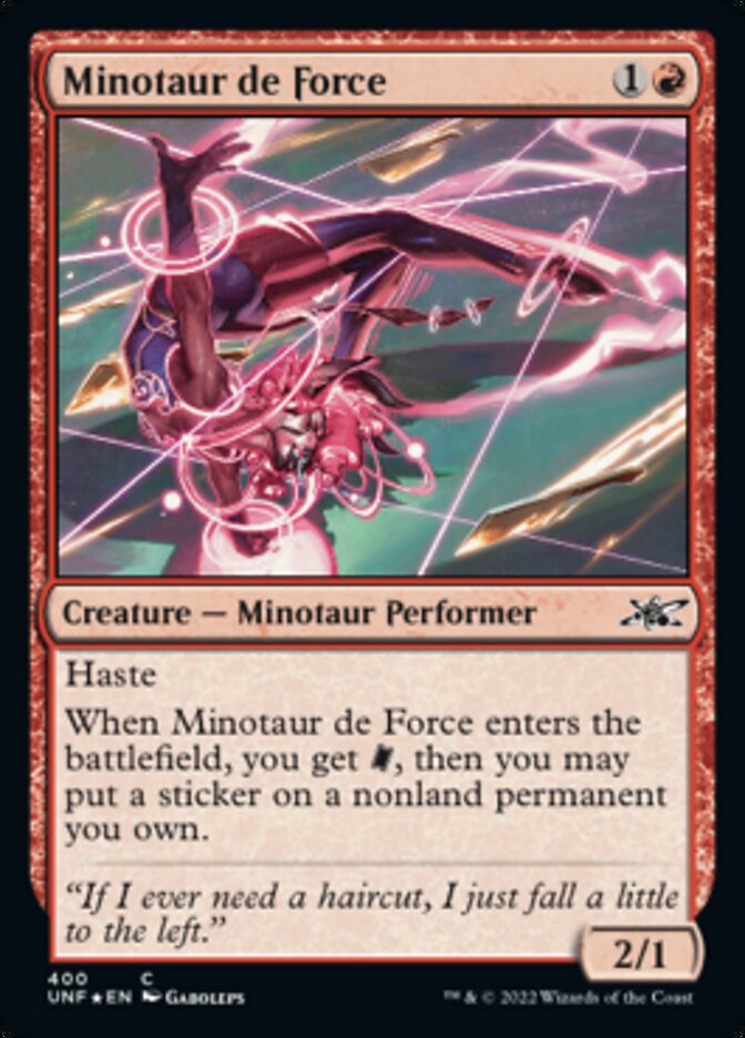 Minotaur de Force (Galaxy Foil) [Unfinity] | Fandemonia Ltd