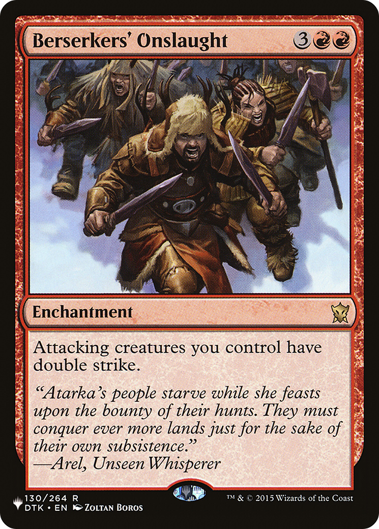 Berserkers' Onslaught [The List] | Fandemonia Ltd