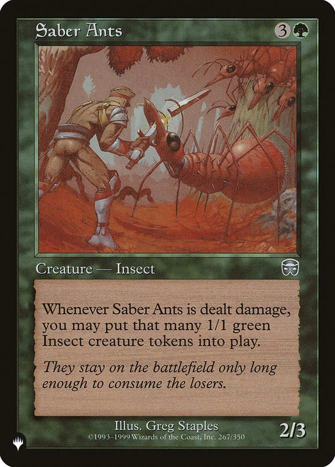 Saber Ants [The List] | Fandemonia Ltd