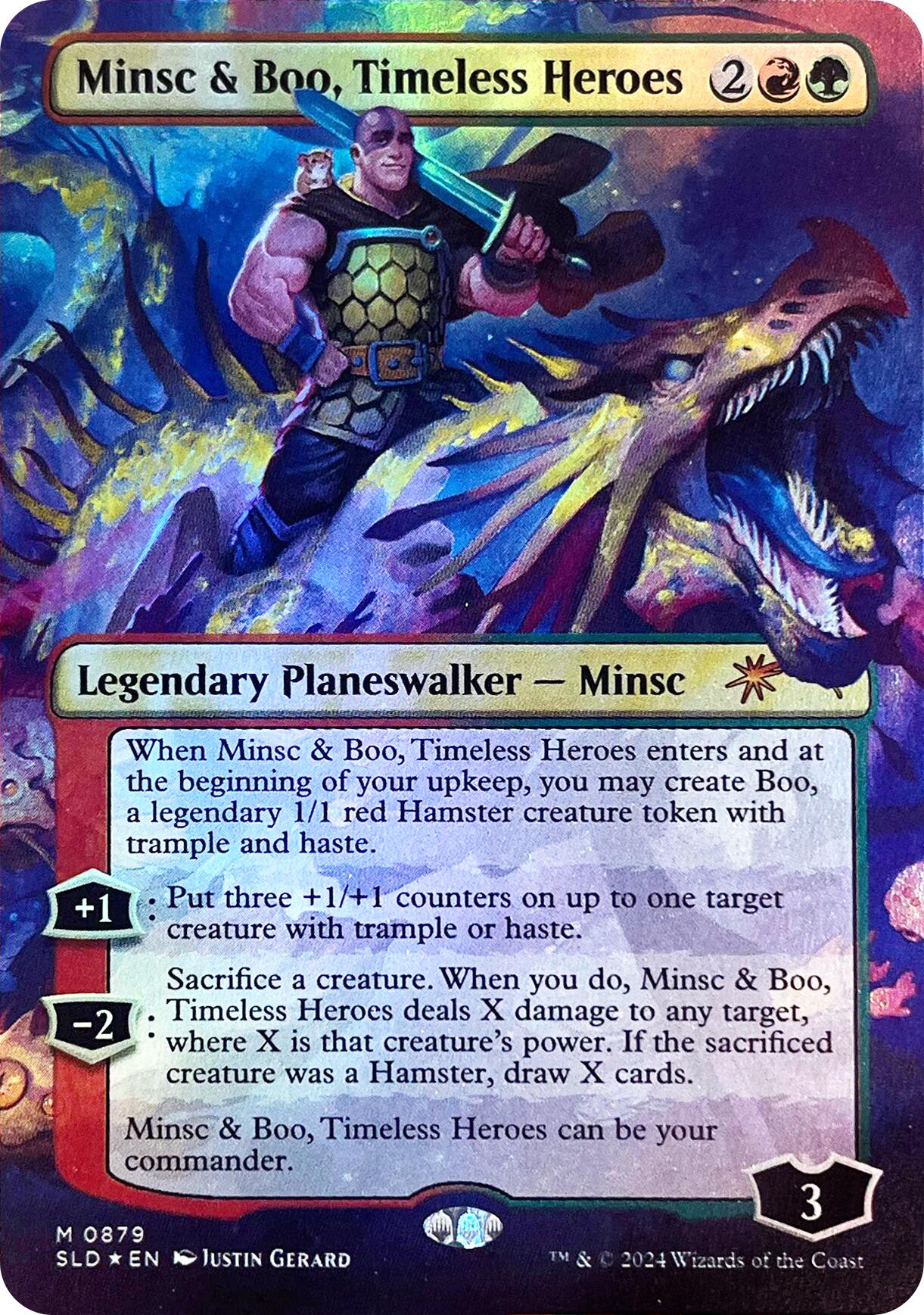 Minsc & Boo, Timeless Heroes (Rainbow Foil) [Secret Lair Drop Series] | Fandemonia Ltd