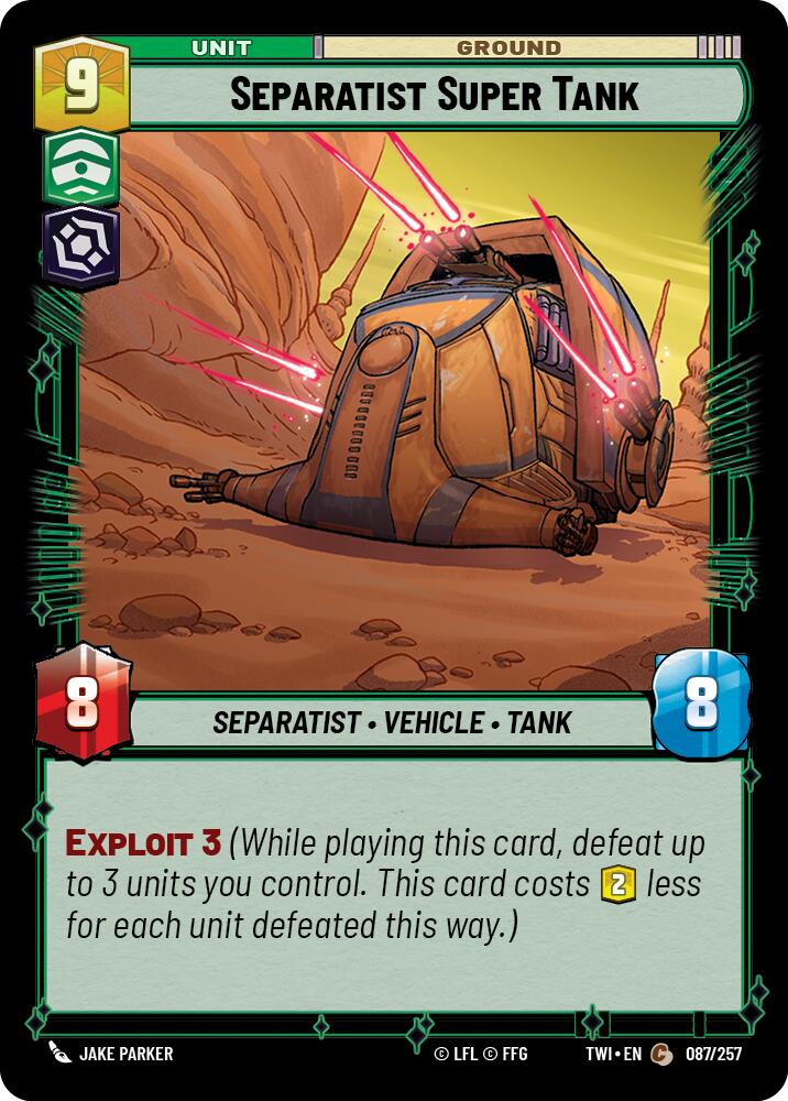 Separatist Super Tank (087/257) (087/257) [Twilight of the Republic] | Fandemonia Ltd