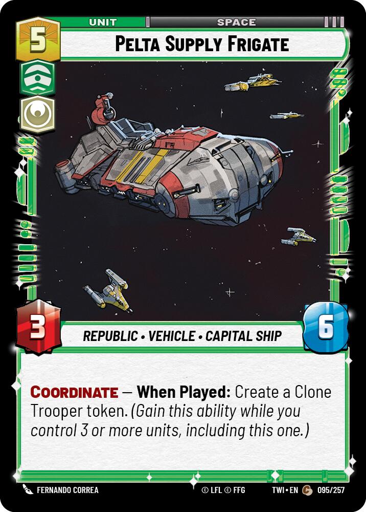 Pelta Supply Frigate (095/257) (095/257) [Twilight of the Republic] | Fandemonia Ltd