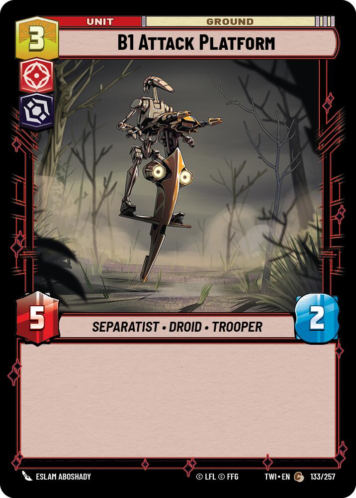 B1 Attack Platform (133/257) (133/257) [Twilight of the Republic] | Fandemonia Ltd