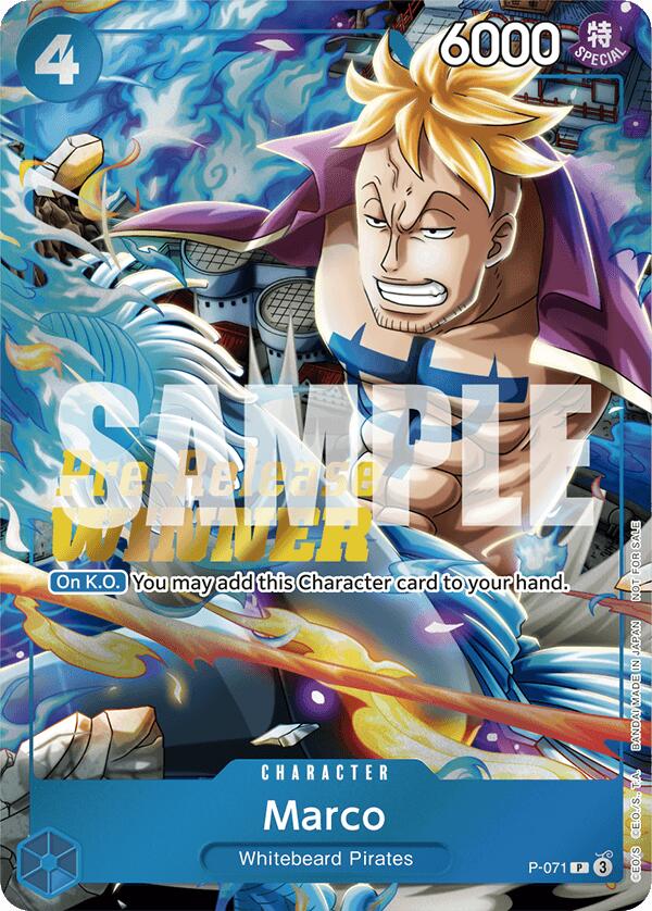 Marco (Two Legends Pre-Release Winner) [One Piece Promotion Cards] | Fandemonia Ltd