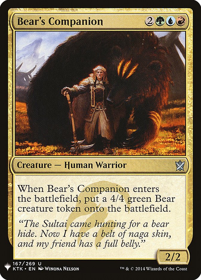 Bear's Companion [Mystery Booster] | Fandemonia Ltd