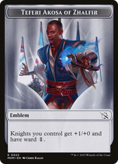 Treasure (21) // Teferi Akosa of Zhalfir Emblem Double-Sided Token [March of the Machine Tokens] | Fandemonia Ltd