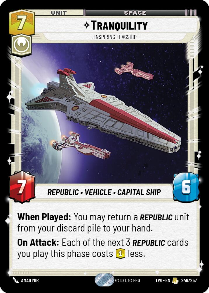 Tranquility - Inspiring Flagship (246/257) (246/257) [Twilight of the Republic] | Fandemonia Ltd