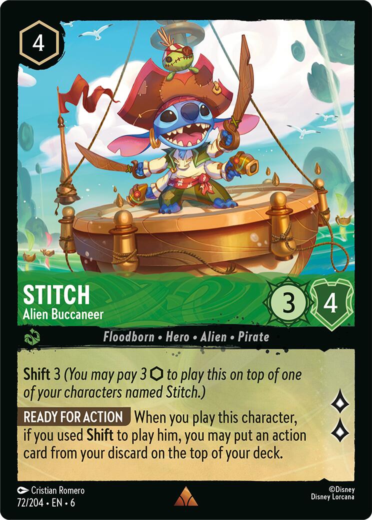 Stitch - Alien Buccaneer (72/204) [Azurite Sea] | Fandemonia Ltd