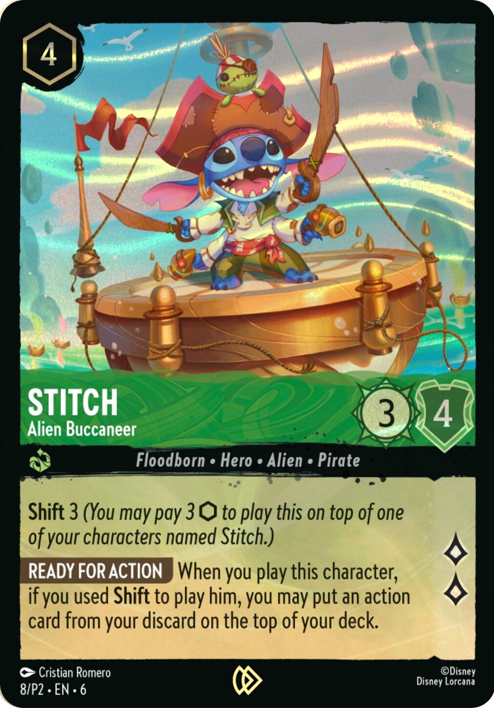 Stitch - Alien Buccaneer (Stitch Collector's Gift Set Promo) (8) [Promo Cards] | Fandemonia Ltd