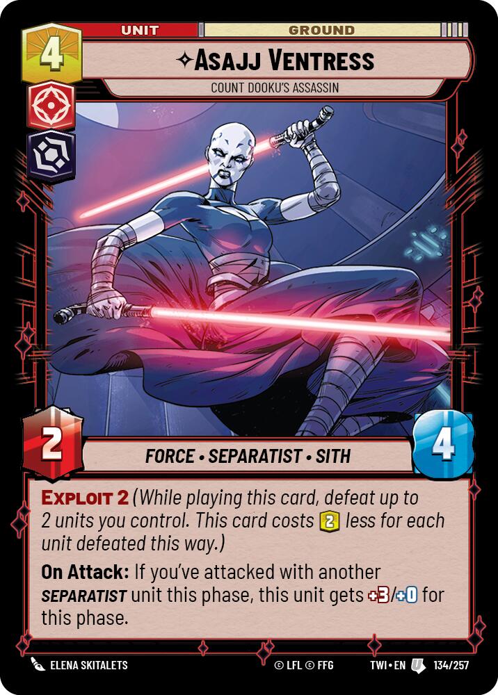 Asajj Ventress - Count Dooku's Assassin (134/257) (134/257) [Twilight of the Republic] | Fandemonia Ltd