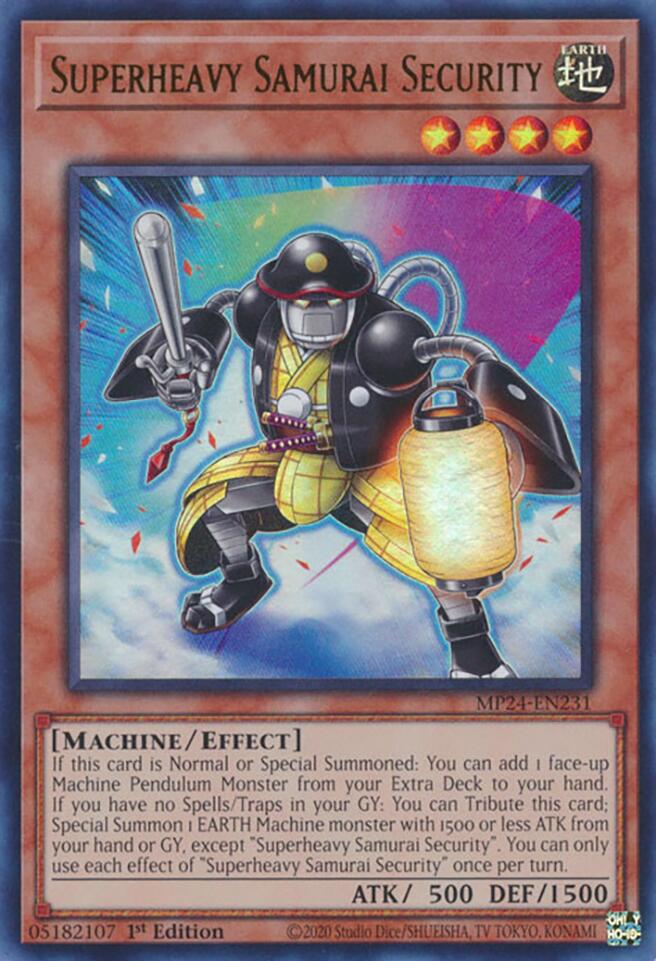 Superheavy Samurai Security [MP24-EN231] Ultra Rare | Fandemonia Ltd