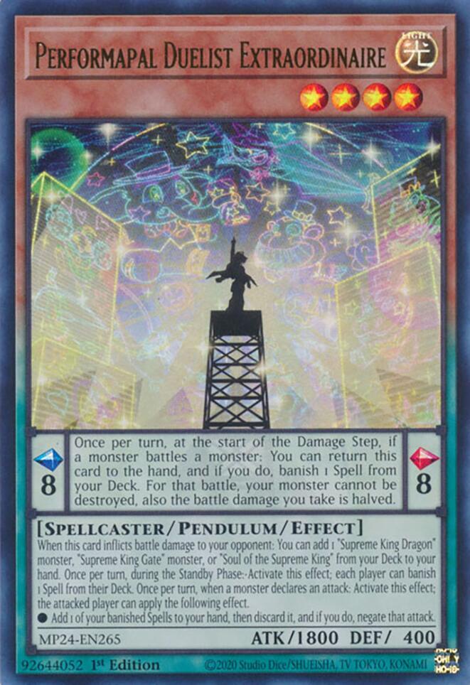 Performapal Duelist Extraordinaire [MP24-EN265] Ultra Rare | Fandemonia Ltd