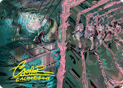 Mirror Room // Fractured Realm Art Card (Gold-Stamped Signature) [Duskmourn: House of Horror Art Series] | Fandemonia Ltd