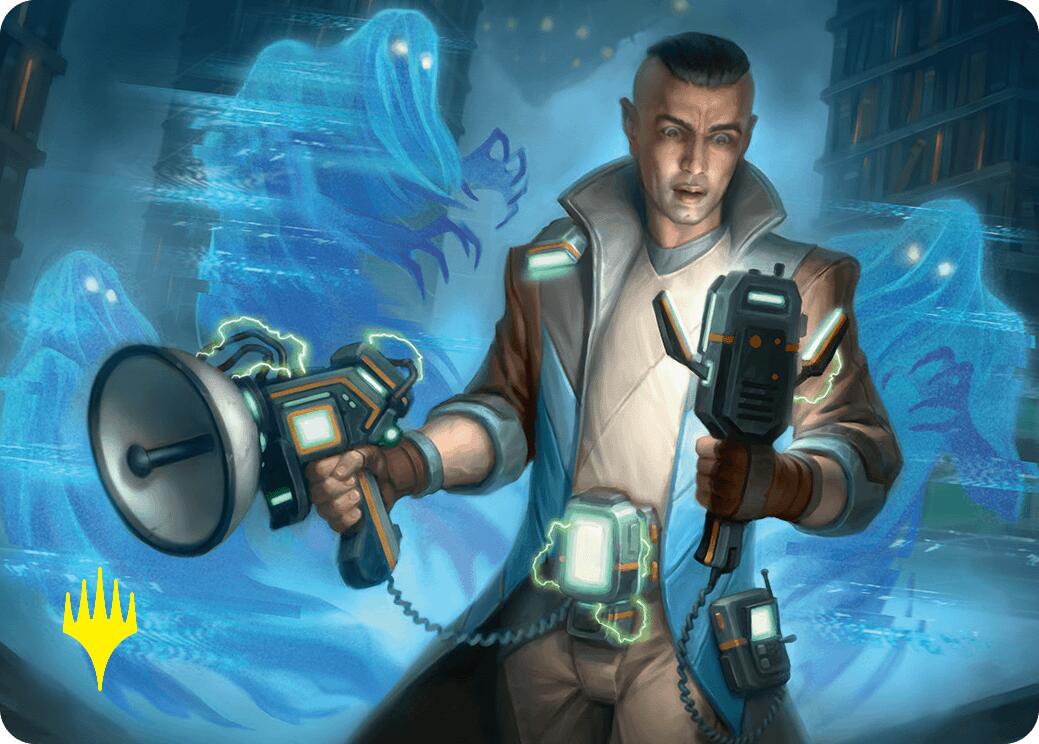 Paranormal Analyst Art Card (Gold-Stamped Signature) [Duskmourn: House of Horror Art Series] | Fandemonia Ltd