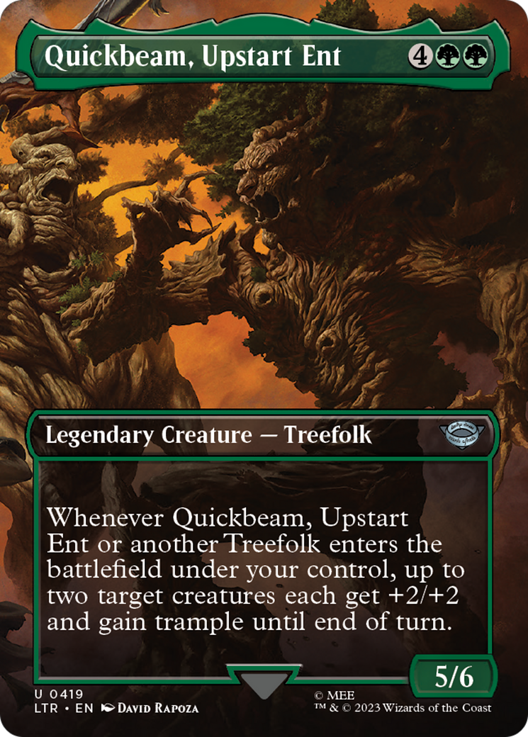 Quickbeam, Upstart Ent (Borderless Alternate Art) [The Lord of the Rings: Tales of Middle-Earth] | Fandemonia Ltd