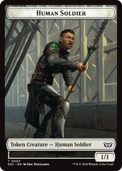 Human Soldier // Scarecrow Double-Sided Token [Duskmourn: House of Horror Commander Tokens] | Fandemonia Ltd
