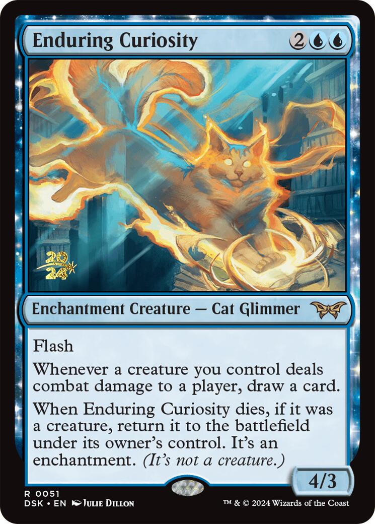 Enduring Curiosity [Duskmourn: House of Horror Prerelease Promos] | Fandemonia Ltd