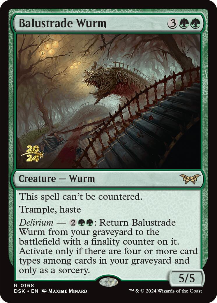 Balustrade Wurm [Duskmourn: House of Horror Prerelease Promos] | Fandemonia Ltd
