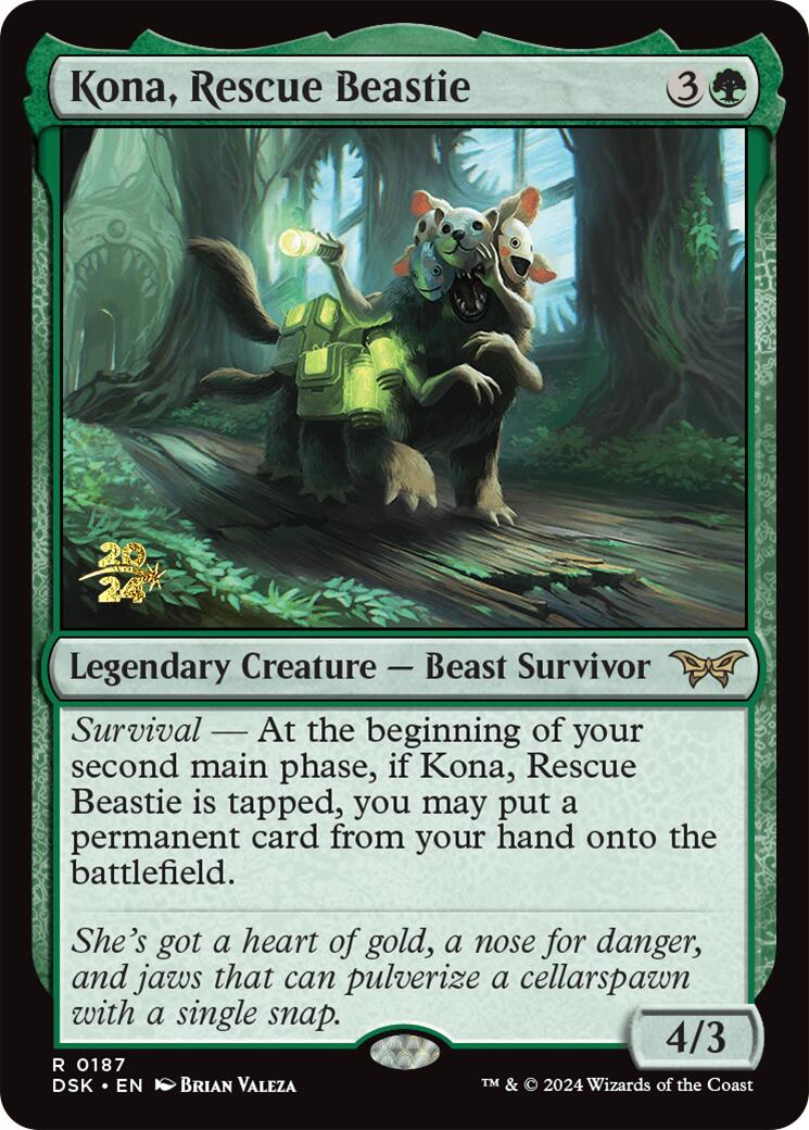 Kona, Rescue Beastie (0187) [Duskmourn: House of Horror Prerelease Promos] | Fandemonia Ltd