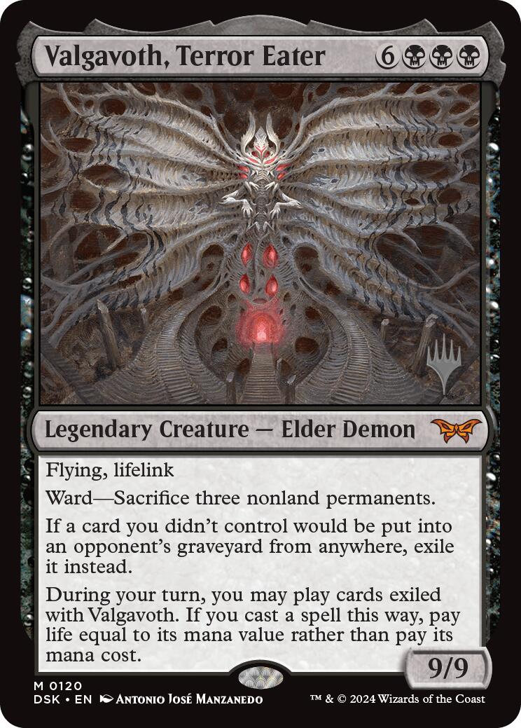 Valgavoth, Terror Eater (Promo Pack) [Duskmourn: House of Horror Promos] | Fandemonia Ltd