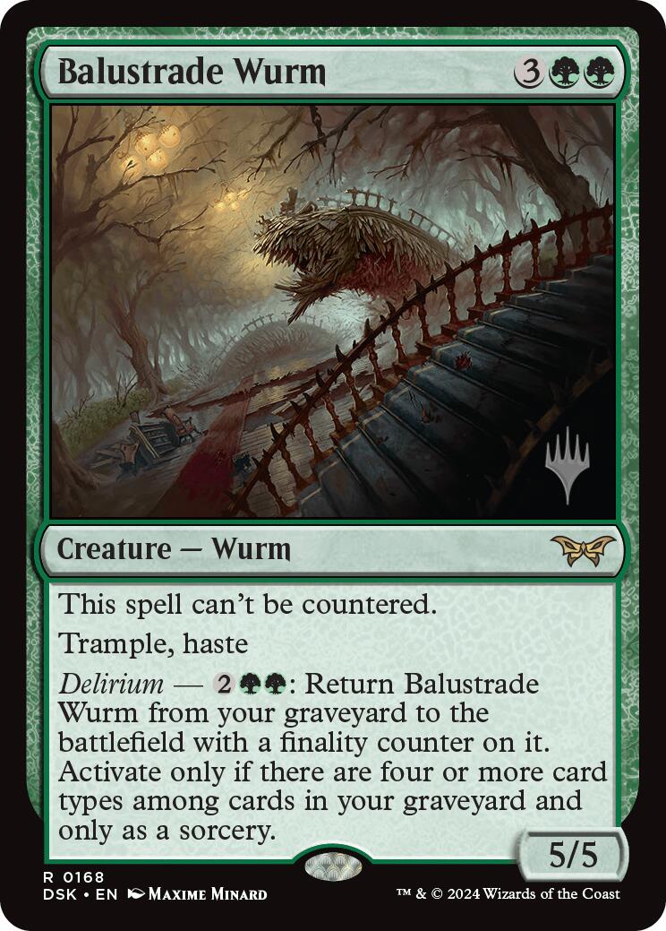 Balustrade Wurm (Promo Pack) [Duskmourn: House of Horror Promos] | Fandemonia Ltd