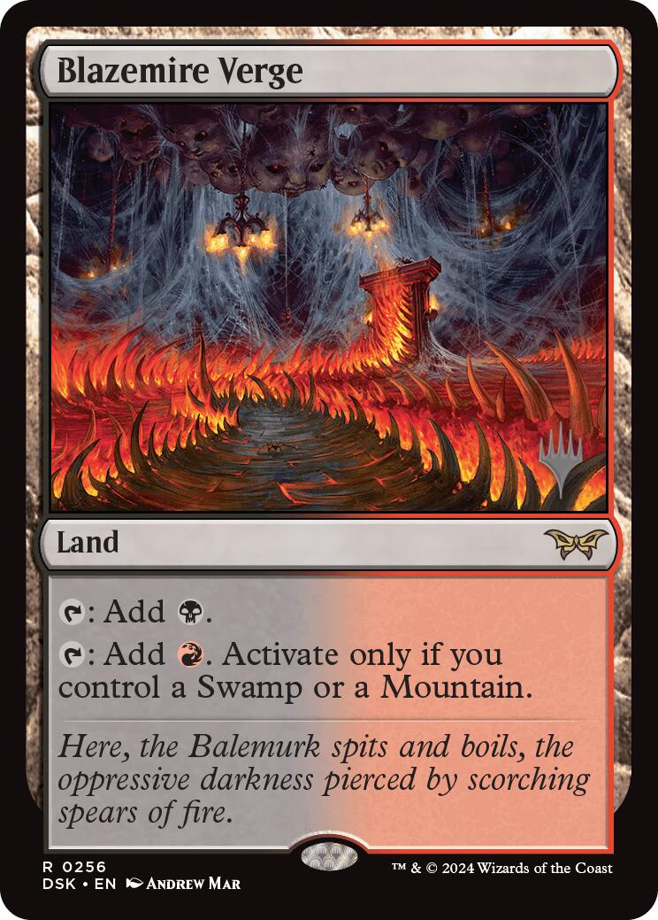 Blazemire Verge (Promo Pack) [Duskmourn: House of Horror Promos] | Fandemonia Ltd