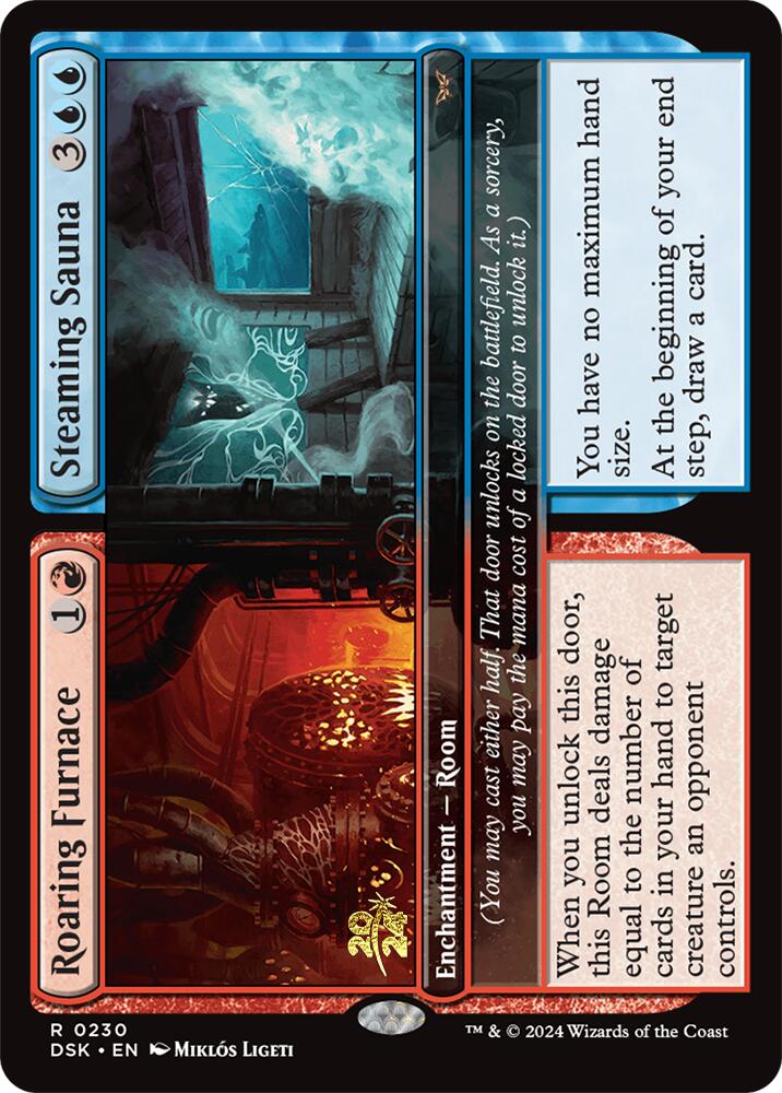 Roaring Furnace // Steaming Sauna [Duskmourn: House of Horror Prerelease Promos] | Fandemonia Ltd