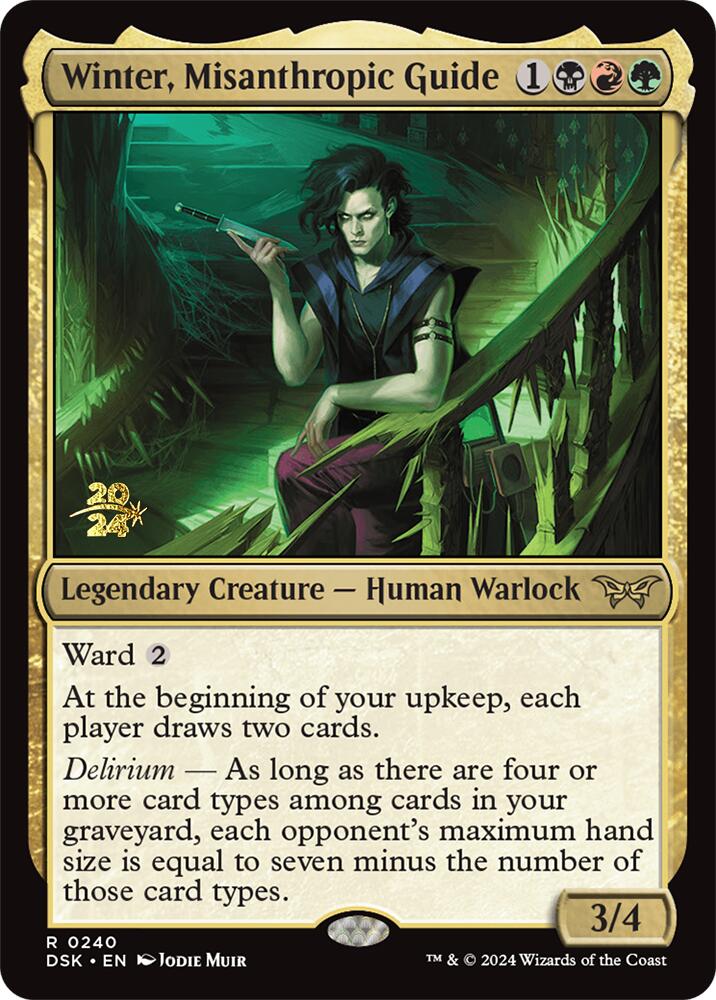 Winter, Misanthropic Guide [Duskmourn: House of Horror Prerelease Promos] | Fandemonia Ltd