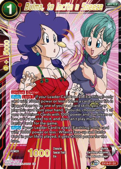 Bulma, to Incite a Sneeze (EX19-01) [Special Anniversary Set 2021] | Fandemonia Ltd