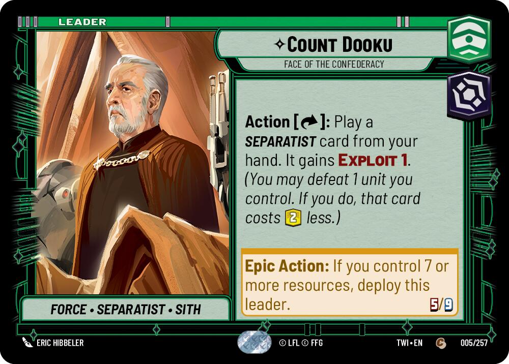Count Dooku - Face of the Confederacy (005/257) (005/257) [Twilight of the Republic] | Fandemonia Ltd