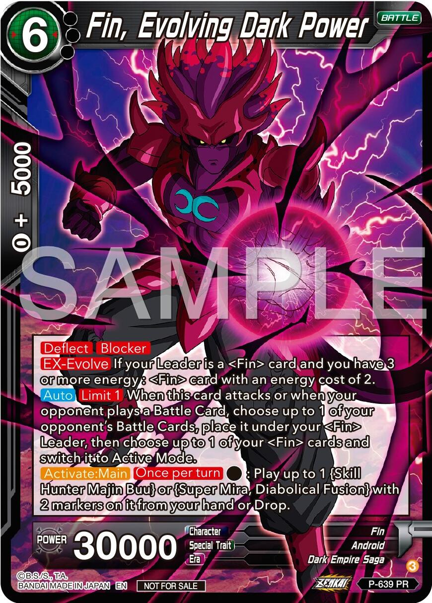 Fin, Evolving Dark Power (Zenkai Series Tournament Pack Vol.9) (P-639) [Promotion Cards] | Fandemonia Ltd
