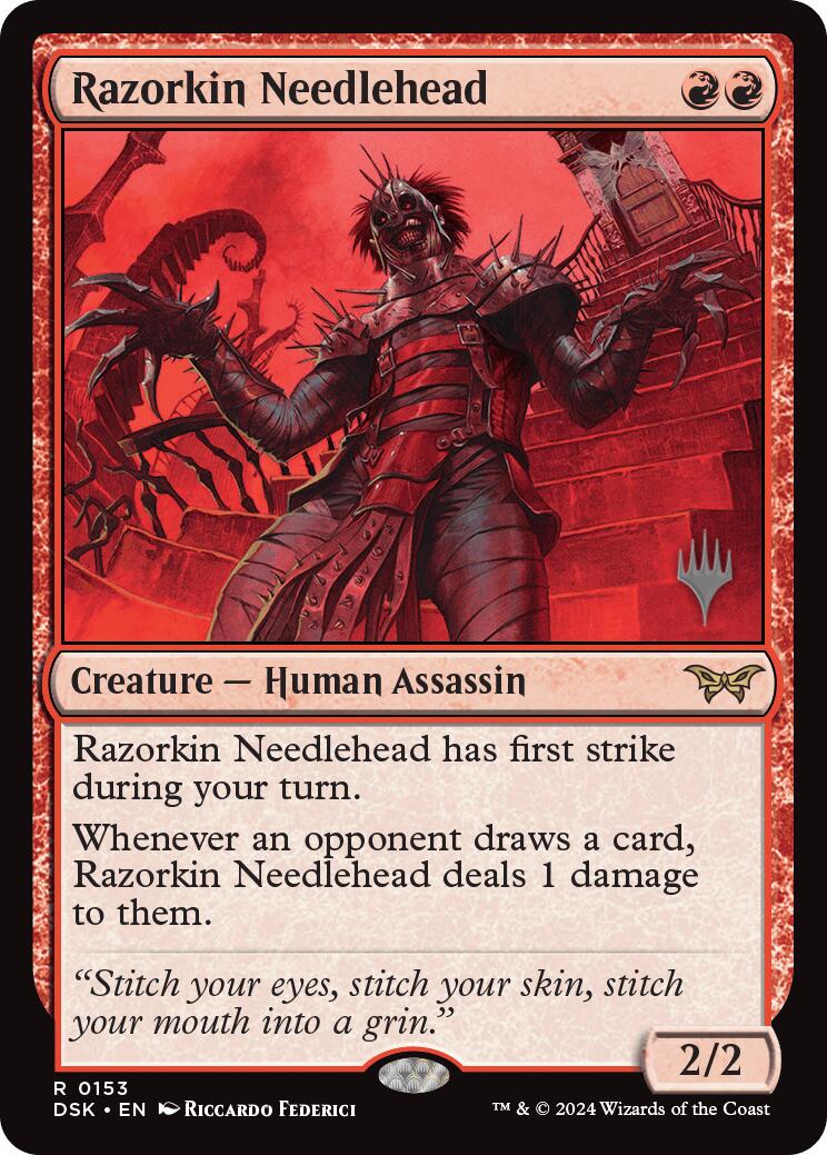 Razorkin Needlehead (Promo Pack) [Duskmourn: House of Horror Promos] | Fandemonia Ltd