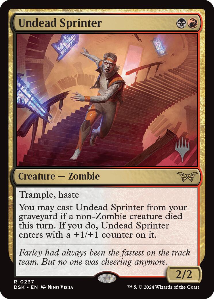 Undead Sprinter (Promo Pack) [Duskmourn: House of Horror Promos] | Fandemonia Ltd