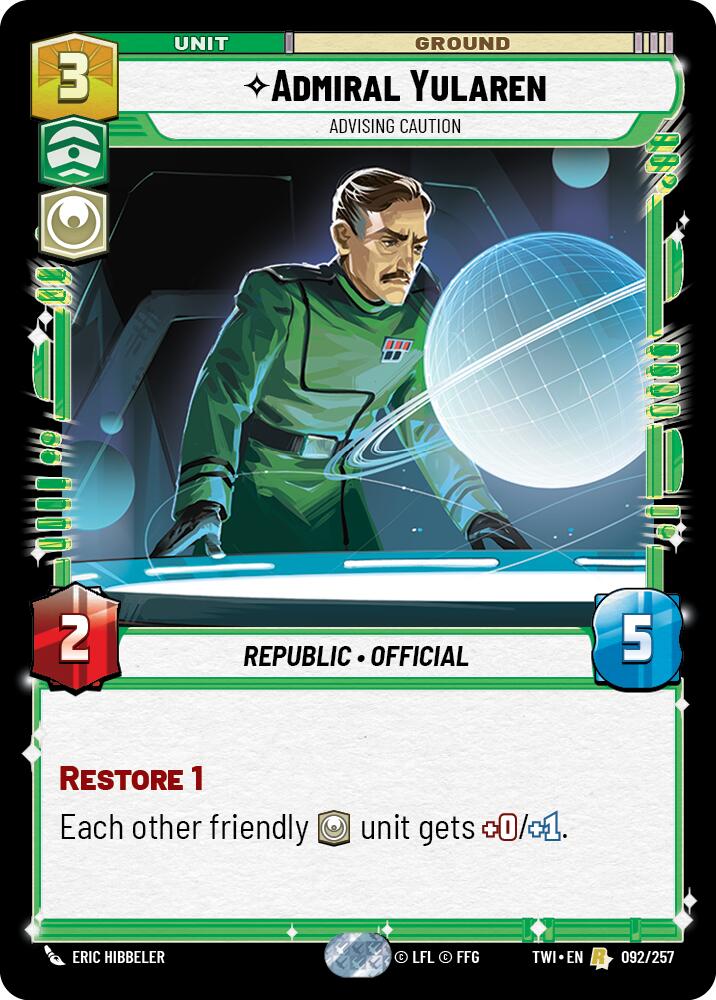 Admiral Yularen (092/257) (092/257) [Twilight of the Republic] | Fandemonia Ltd