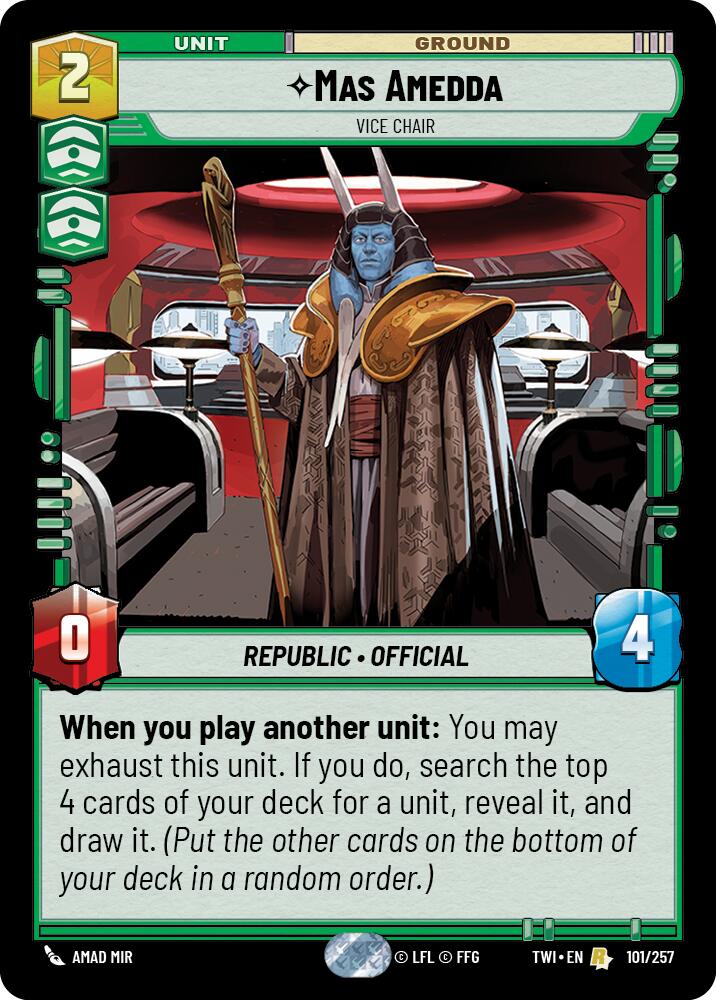Mas Amedda - Vice Chair (101/257) (101/257) [Twilight of the Republic] | Fandemonia Ltd