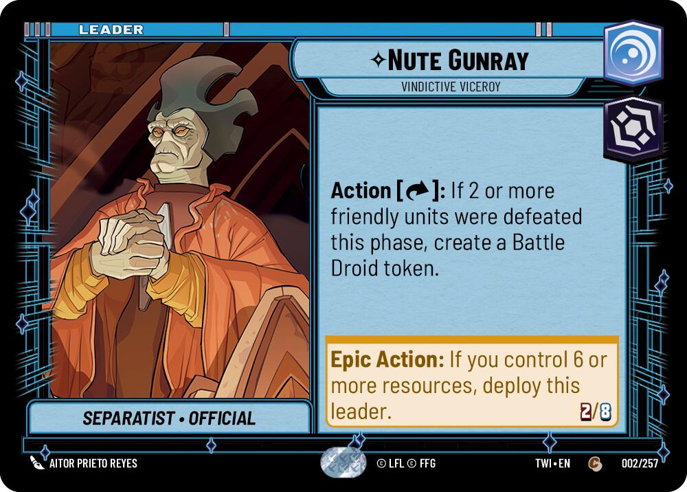 Nute Gunray - Vindictive Viceroy (002/257) (002/257) [Twilight of the Republic] | Fandemonia Ltd