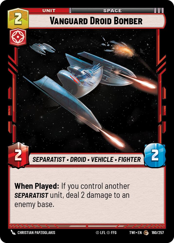 Vanguard Droid Bomber (160/257) (160/257) [Twilight of the Republic] | Fandemonia Ltd