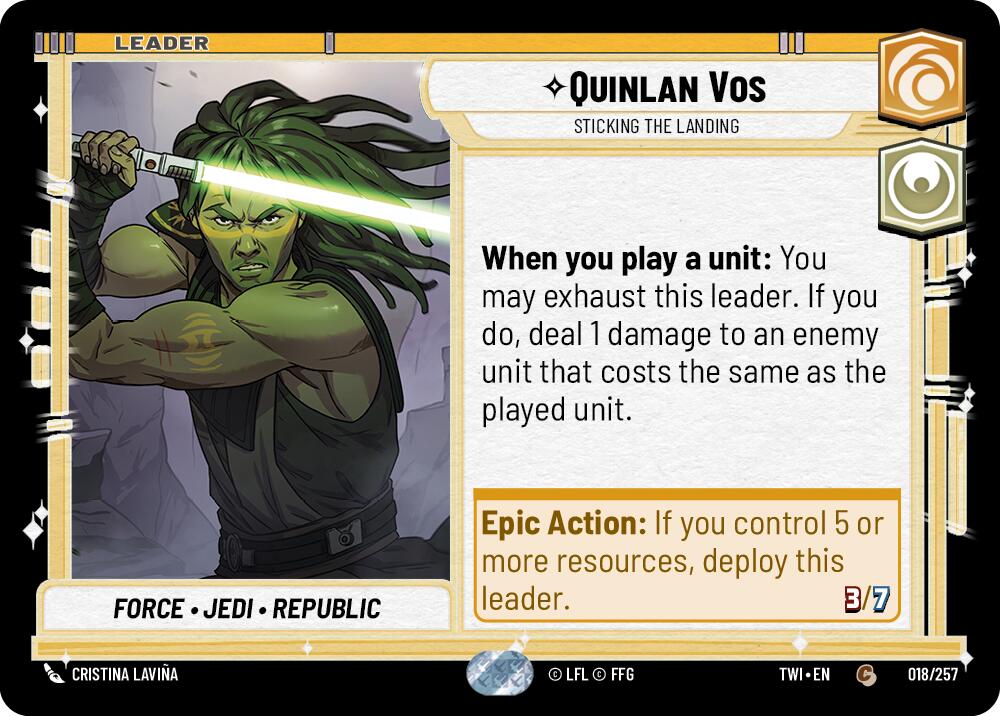 Quinlan Vos - Sticking the Landing (018/257) (018/257) [Twilight of the Republic] | Fandemonia Ltd