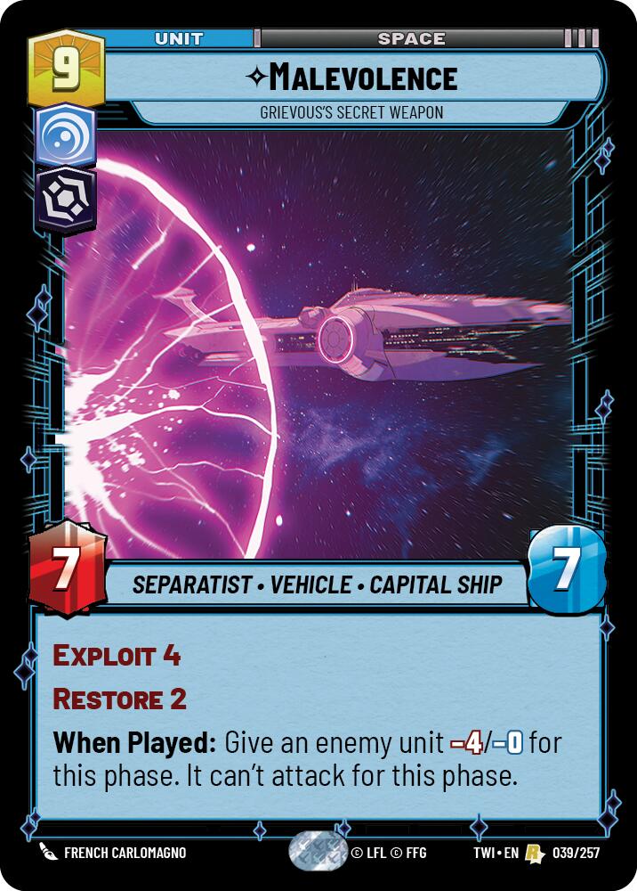 Malevolence - Grievous's Secret Weapon (039/257) (039/257) [Twilight of the Republic] | Fandemonia Ltd