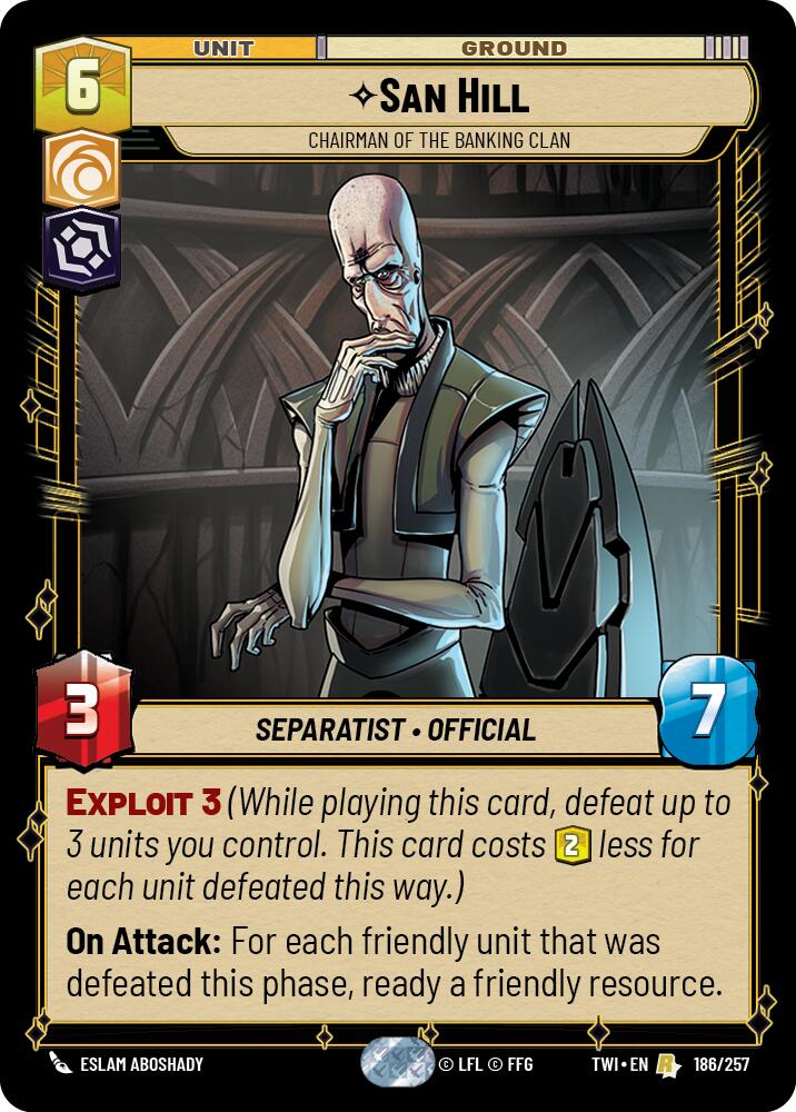 San Hill - Chairman of the Banking Clan (186/257) (186/257) [Twilight of the Republic] | Fandemonia Ltd